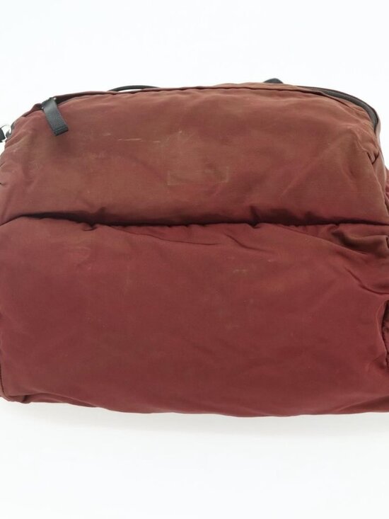 PRADA Backpack Nylon Red Silver Auth 176229 main image 8